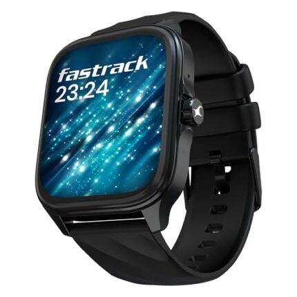 Fastrack Astor FS1 Pro Smart Watch, 1.97" AMOLED Display, Bluetooth Calling, 100+ Sports Modes, SpO2 & Heart Rate Monitoring, Women's Health, IP68, Up to 5 Days Battery, Functional Crown (Black)
